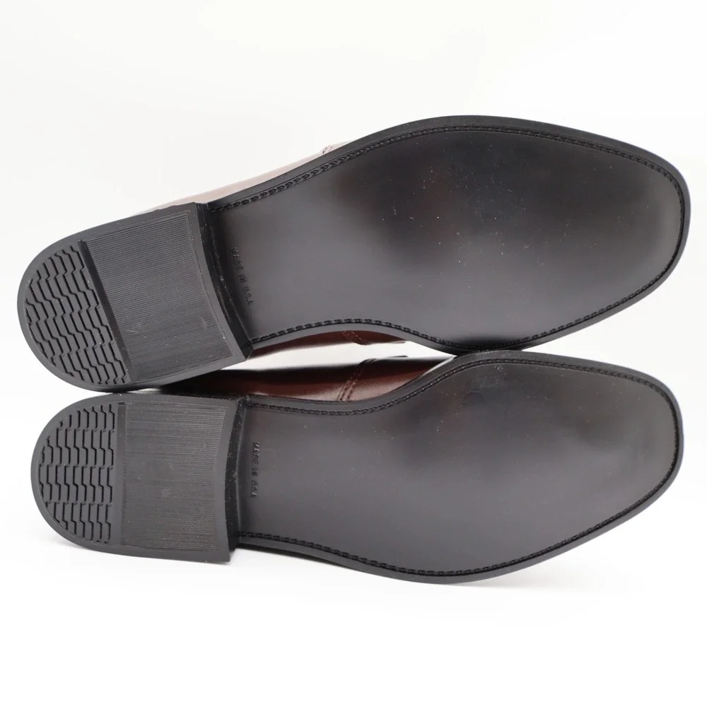 Barclay Loafers Mens 8.5 D Brown Leather Vintage 80s 90s New  display picture 2